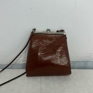 Kiss Lock closure Elegant Brown Mini Bag